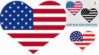 50+ American Flag Heart Svg Free