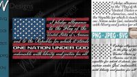 55+ American Flag With Pledge Of Allegiance Svg