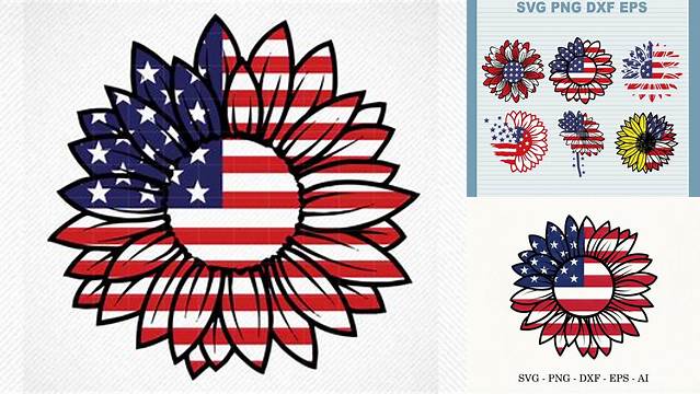 76+ American Flag Flower Svg