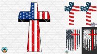 76+ American Flag With Cross Svg