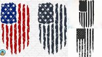 87+ Black Distressed American Flag Svg Free