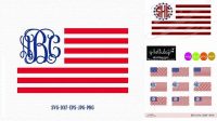 99+ American Flag Monogram Svg