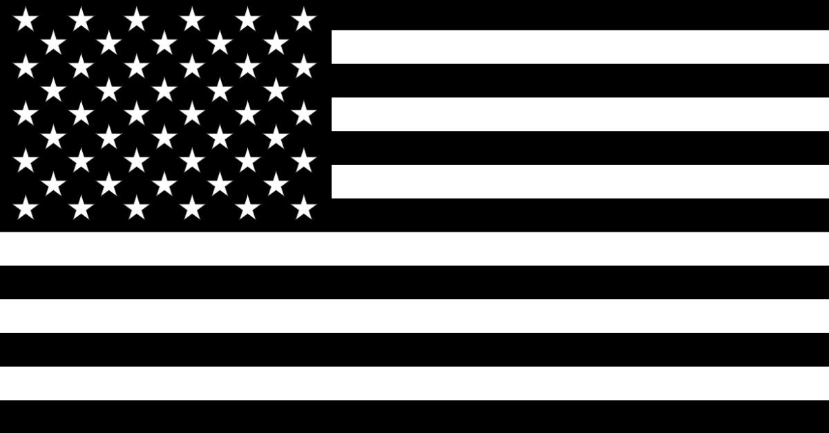 What Does An American Flag That Is Black And White Mean