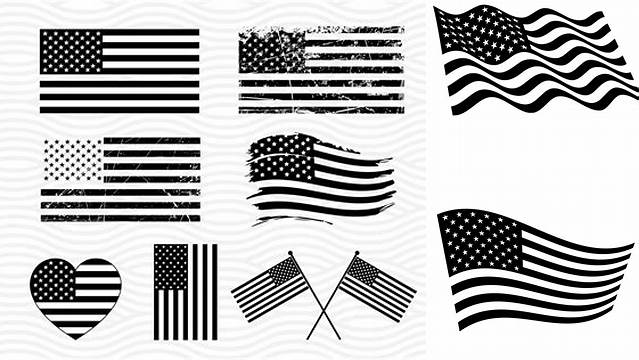 American Flag Silhouette SVG cricut cutting vector file | Etsy