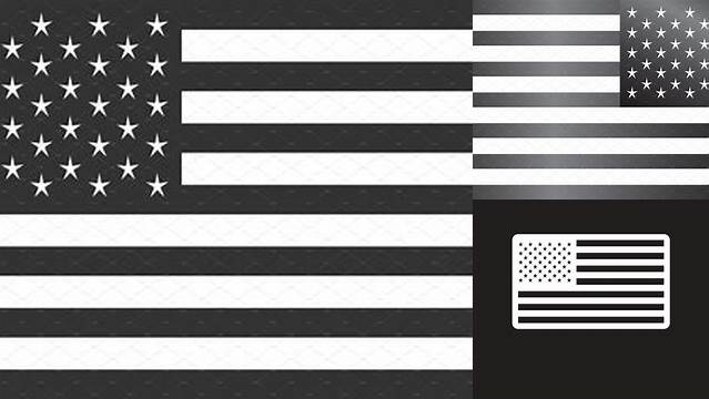 USA flag vector, American flag black | Icons ~ Creative Market