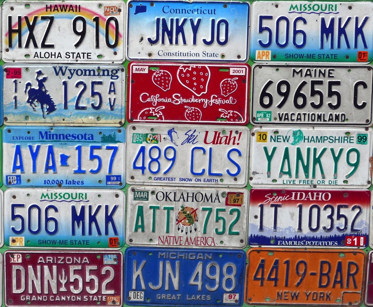 What State Has American Flag License Plate