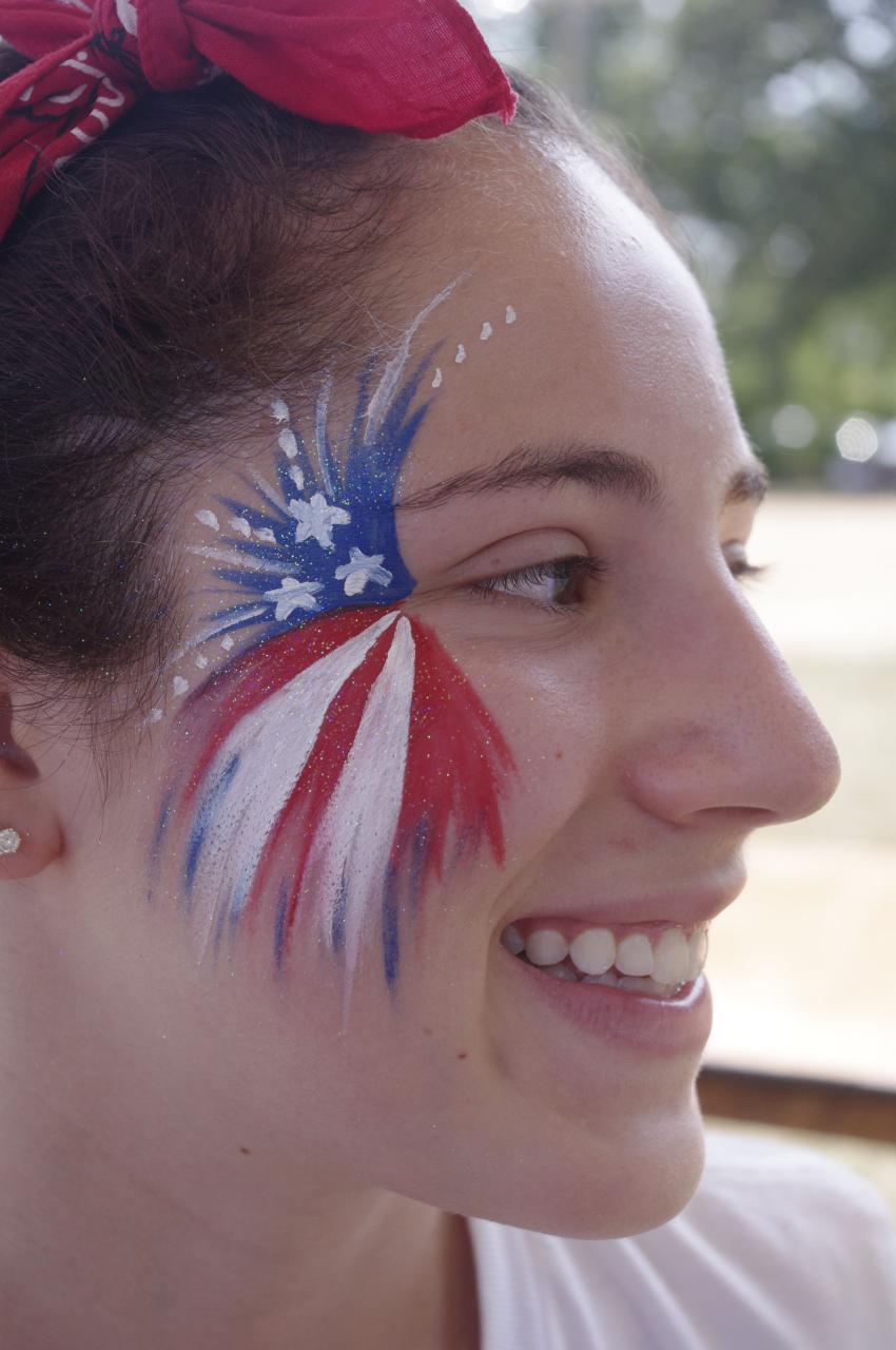 Easy American Flag Face Paint