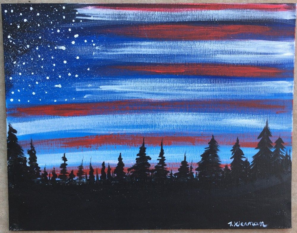 Easy American Flag Painting