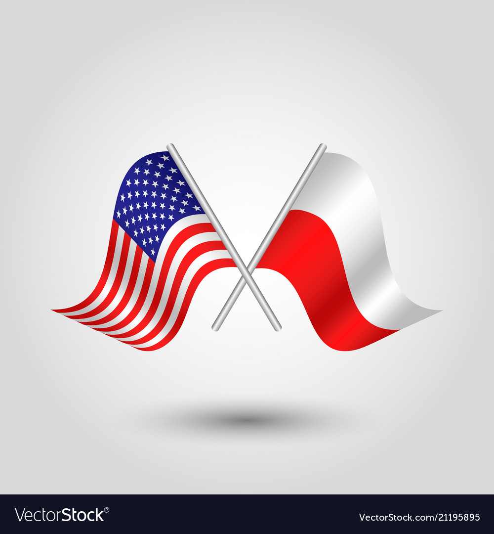 Polish And American Flag Together