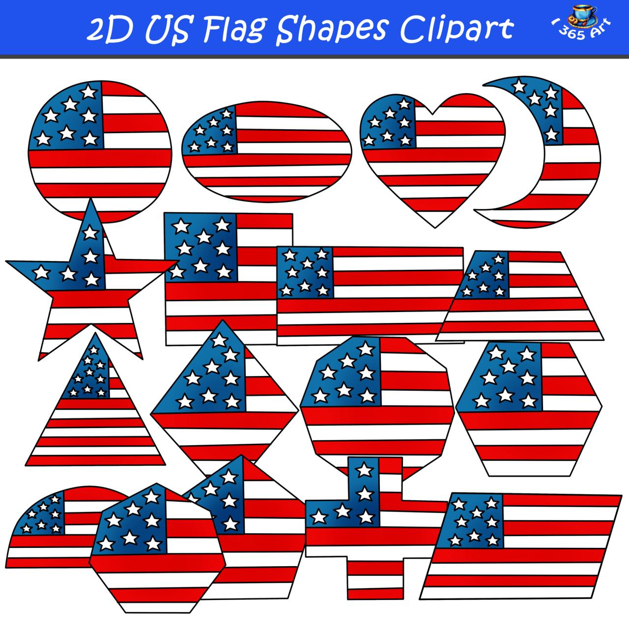 American Flag In Different Shapes