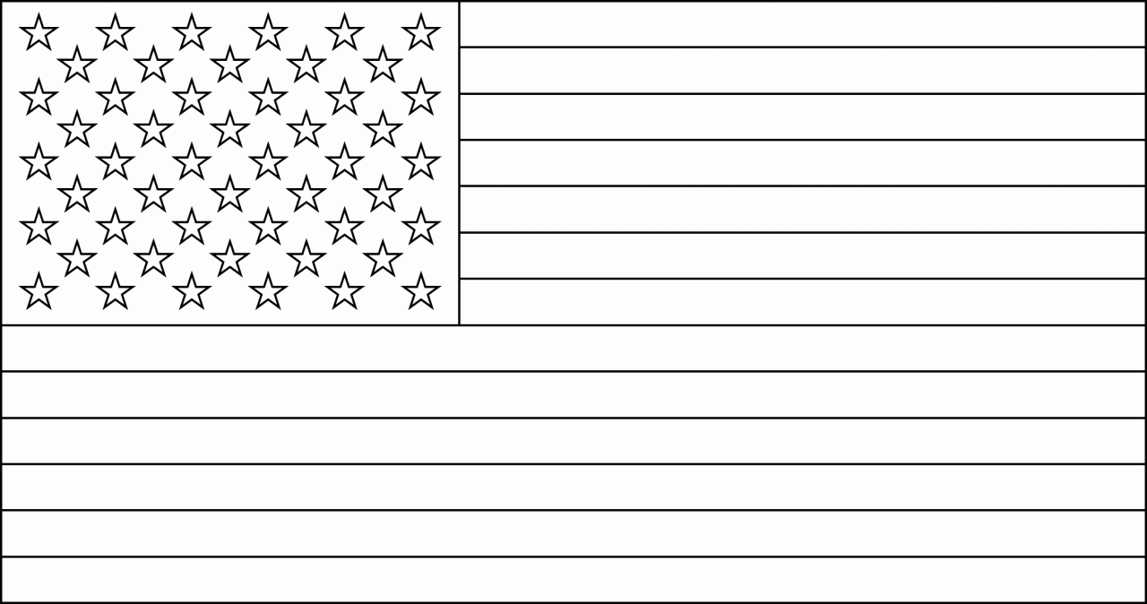 Outline Of American Flag