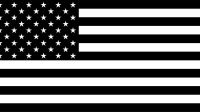 Black And White American Flag