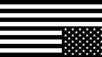 Upside Down Black American Flag