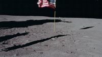 Moon American Flag