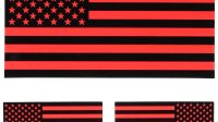 All Black Red And Green American Flag