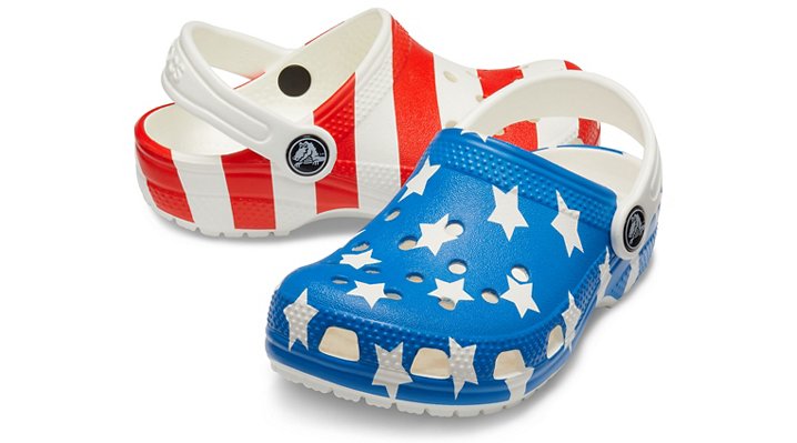 Kids American Flag Crocs