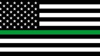 Green Stripe American Flag