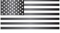 Grey Gray American Flag